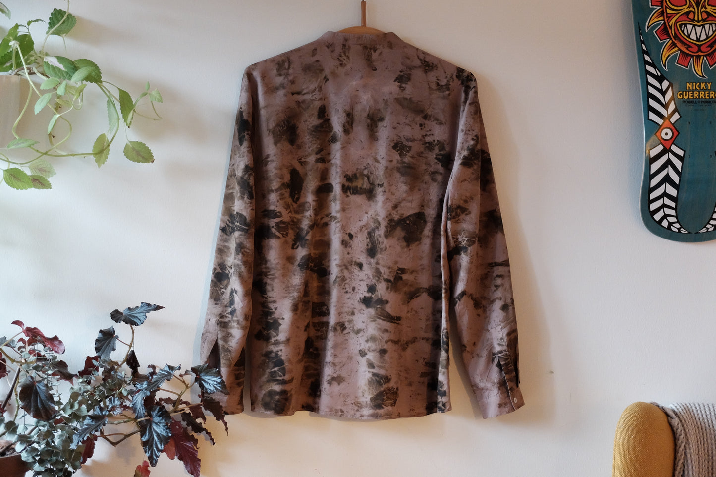 BUNDLE-DYED SILKE SKJORTE